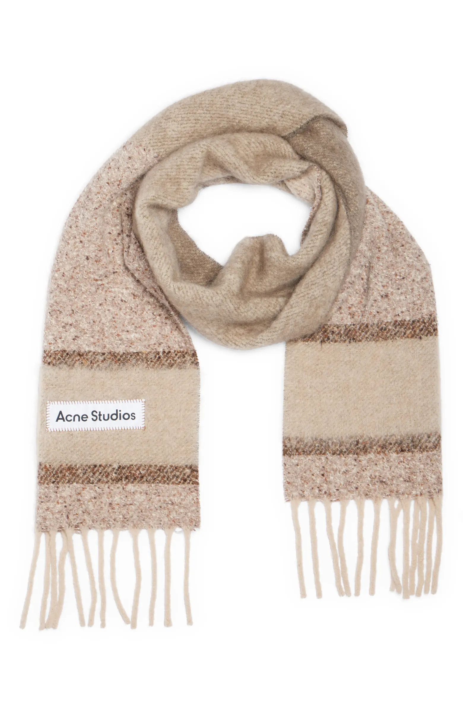 Acne Studios Vonkey Alpaca, Mohair, Wool & Silk Blend Fringe Scarf | Nordstrom | Nordstrom