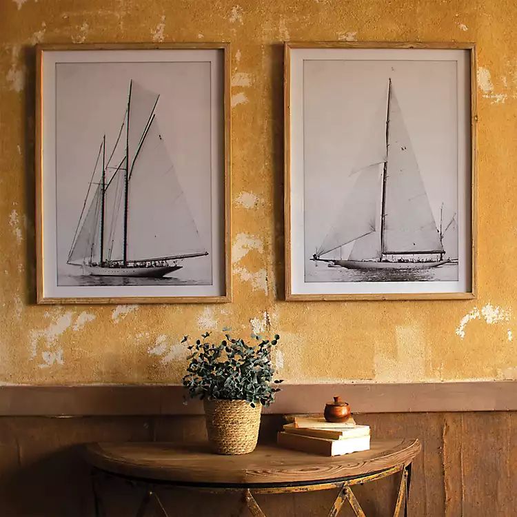 Sailboat Memories Framed Art Prints, Set of 2 | Kirkland's Home