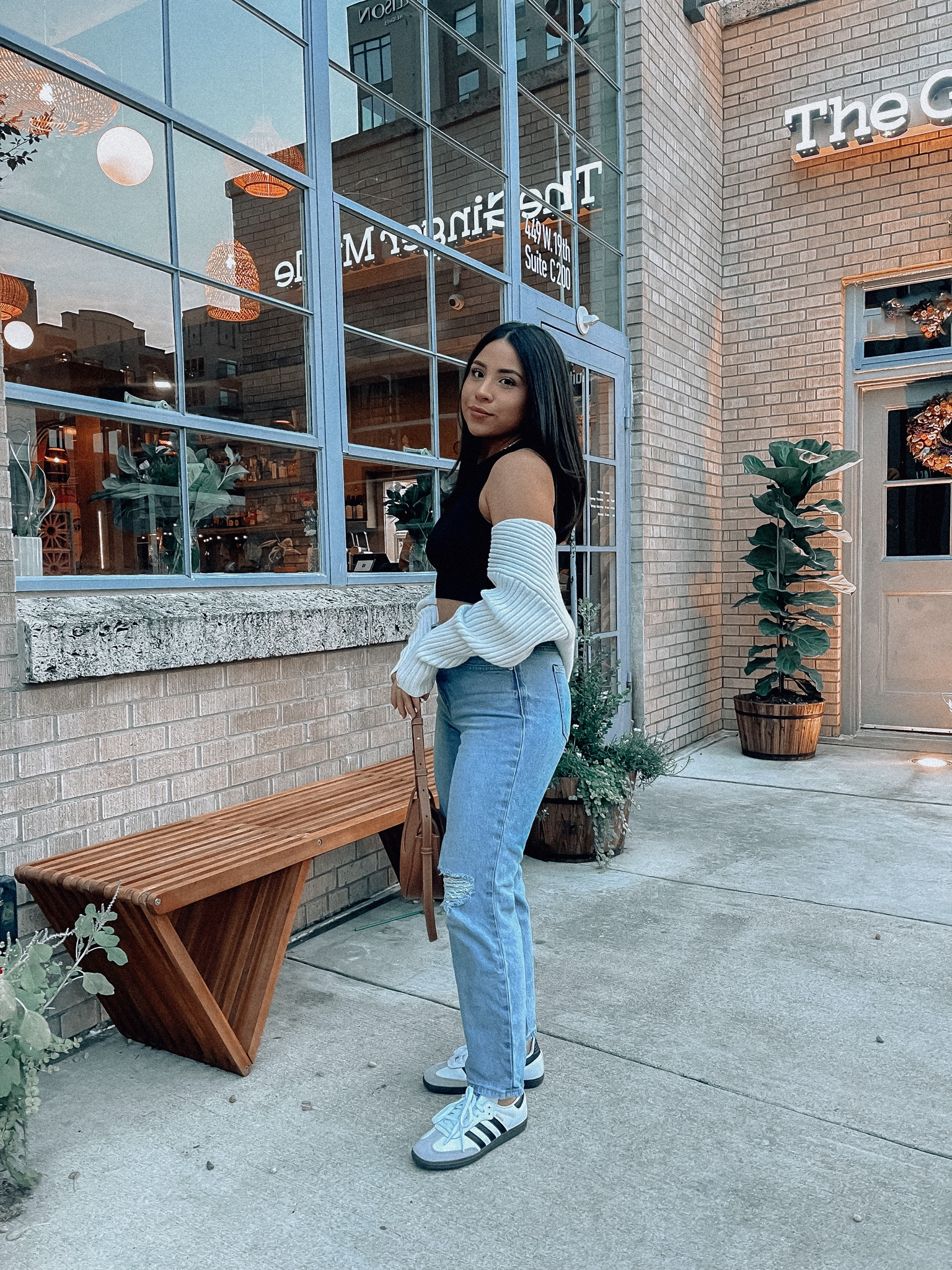 Casual date night outfit idea 
Tank: small
Jeans: 2 short 
Adidas samba OG sneakers: 4.5 men 
Bolero cardigan: one size 
Polene lookalike bag 

#LTKstyletip #LTKSeasonal #LTKunder100
