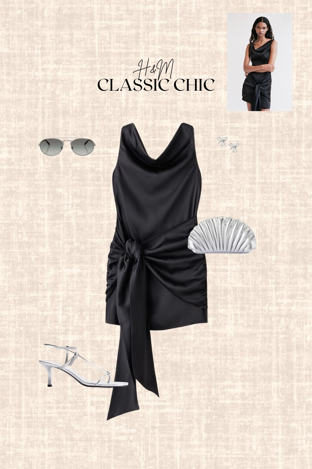 H&M Classic Chic! 

Black dress, clutch, sunglasses, heels, earrings

#LTKsummer #LTKstyletip #LTKover50style