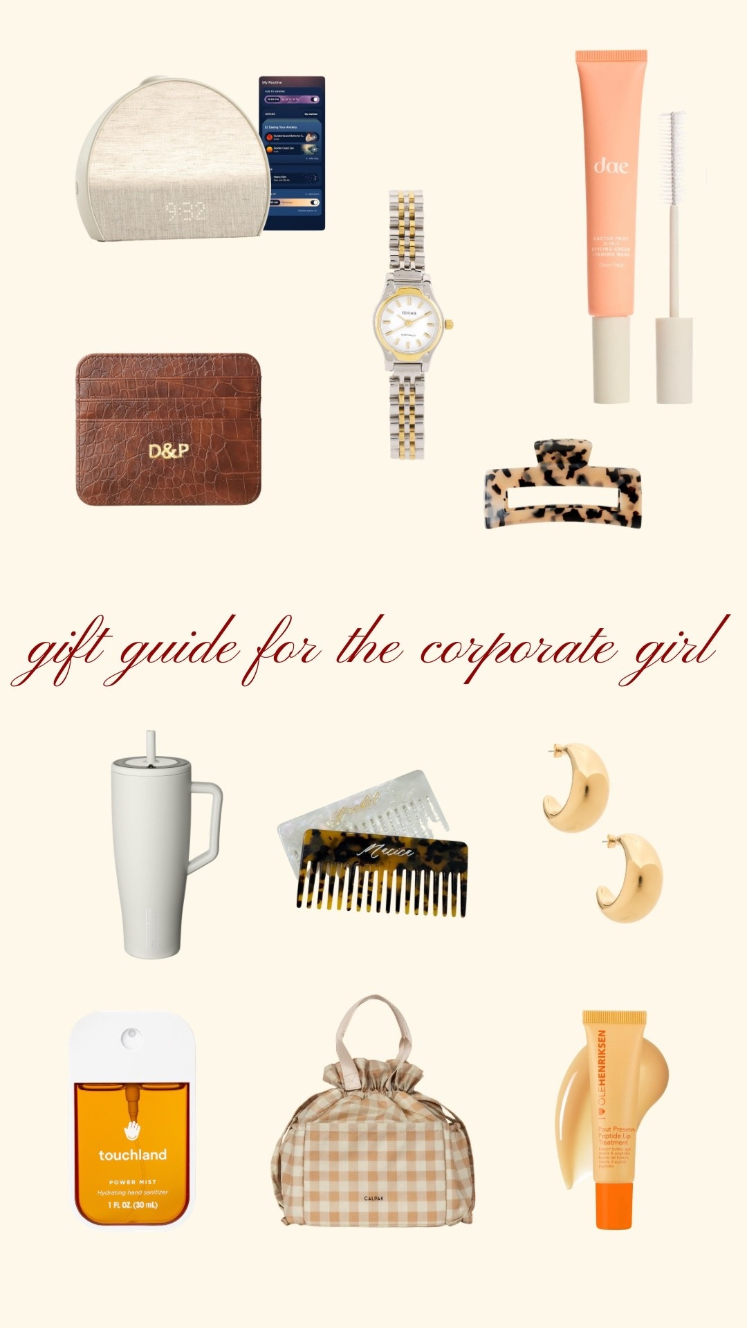 Gift guide for the corporate girls 🤎 some of my fav things + staples for working a 9-5/being in office that are great for any gal on the go

Gift guide 2025, cool girl gift guide, christmas gift guide, gift guide for her

#LTKFindsUnder100 #LTKGiftGuide #LTKHoliday