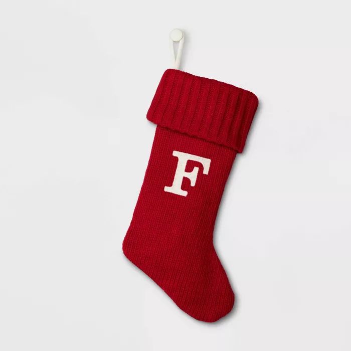 Knit Monogram Christmas Stocking Red - Wondershop™ | Target