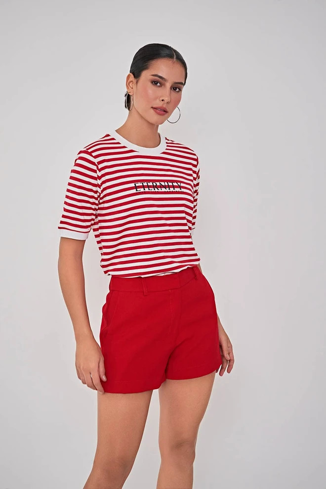 SHORTS ALFAIATARIA CURTO VERMELHO CARMIM | Linda de Morrer (BR)