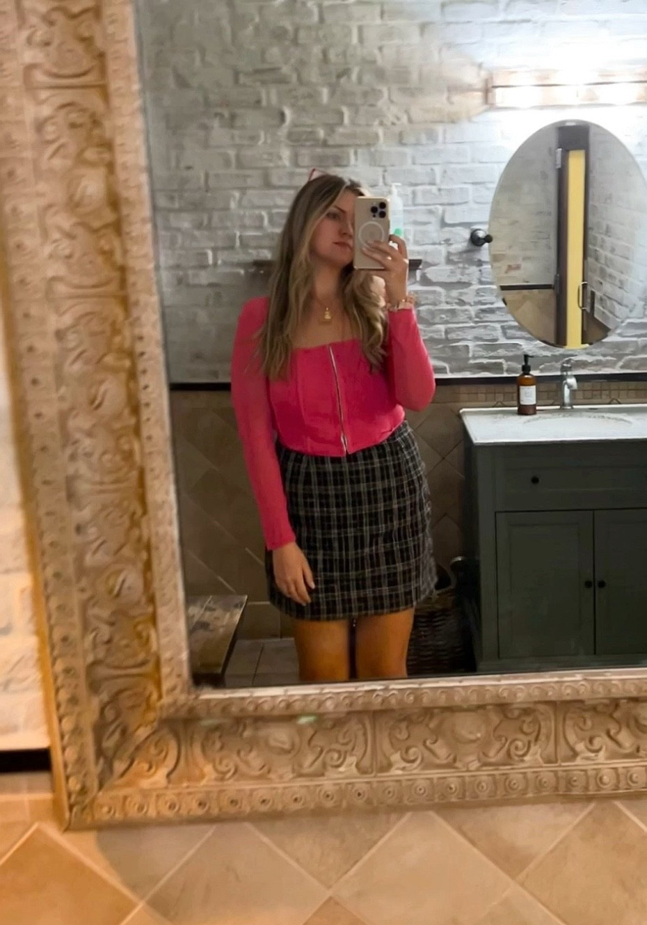 90s clueless energy for brunch 💖 skipping mimosas? As if! 🥂💛🍊

Hot pink corset top and black tweed plaid skirt are both from Amazon. Not pictured: my fave boots!#LTKunder100 #LTKcurves

#LTKSeasonal #LTKMidsize #LTKStyleTip