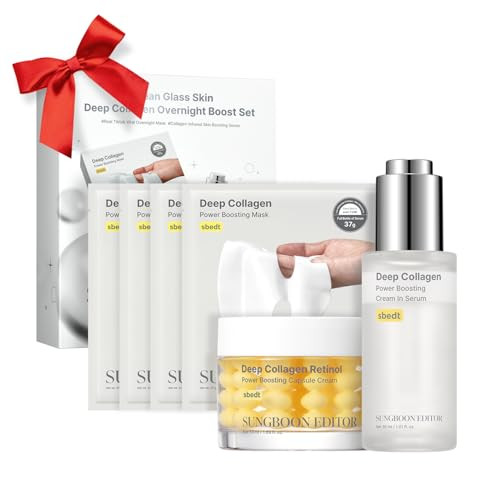 SUNGBOON EDITOR Winter Spa Skin Bundle, Glow Mist Gift Set, Deep Collagen Overnight Mask (4ea), S... | Amazon (US)