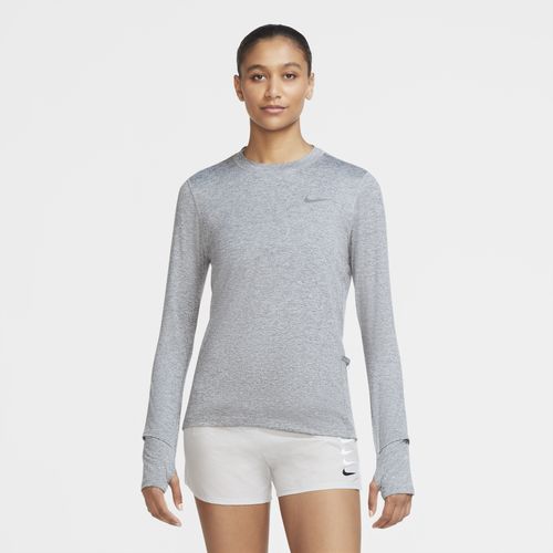 Nike Element Crew Shirts Top - Women's - Grey / Silver, Size M | Eastbay