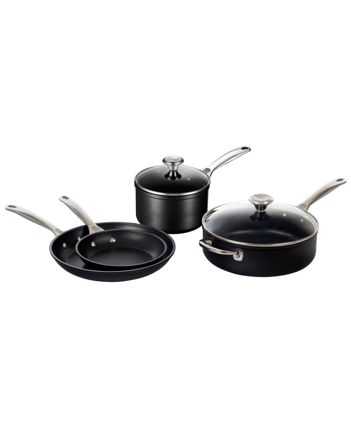 Le Creuset Hard Anodized Aluminum Nonstick 6-Pc. Cookware Set - Black | Macy's