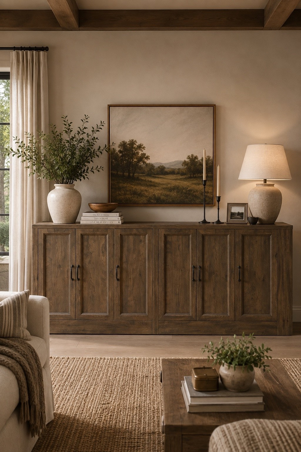 Can you believe this gorgeous sideboard that is almost 80 inches long is only around $300 and that includes delivery fee. I’m thinking about getting this for my dining room. This is really beautiful! ￼

Sideboard. Buffet. Media cabinet. Living room. Dining room.

#LTKHome