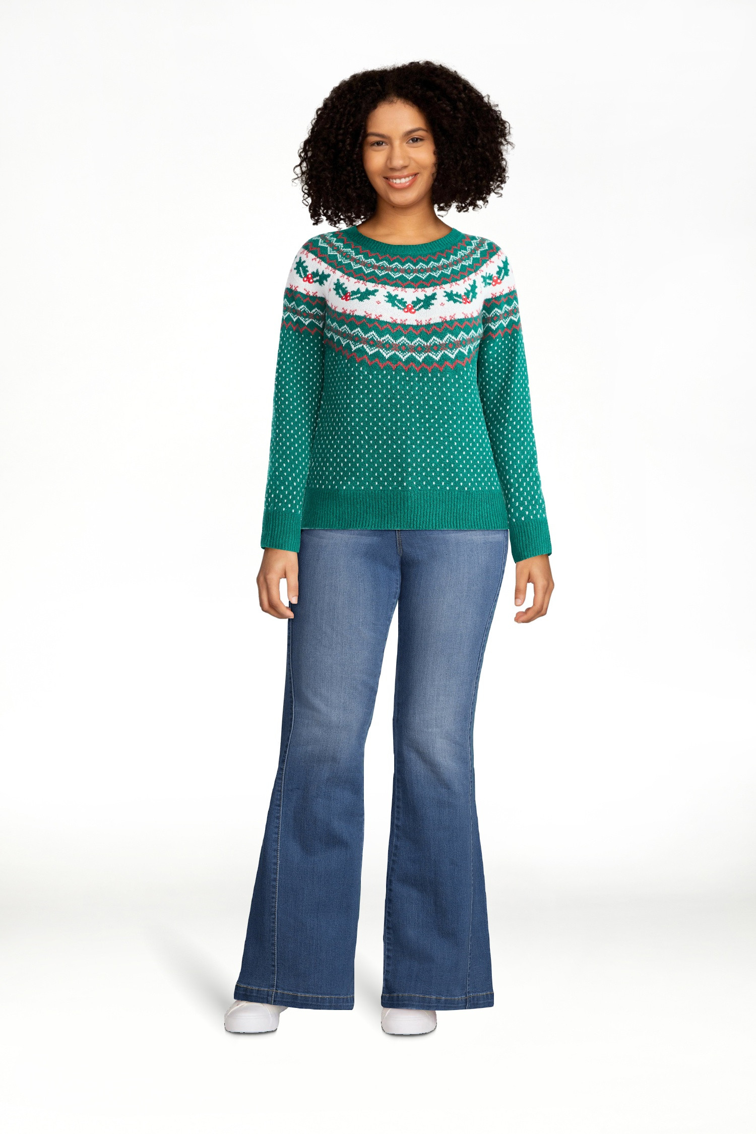 Holiday Time Women's & Women's Plus Pretty Christmas Sweater, Sizes XXS-4X | Walmart (US)