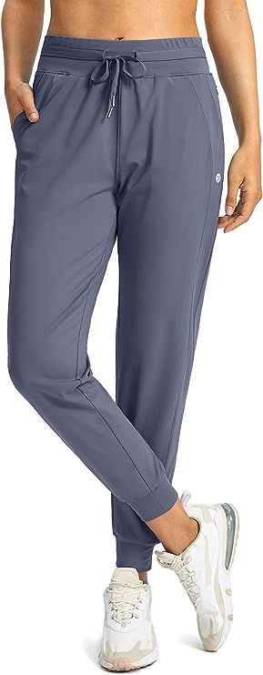 G Gradual Women's Joggers Pants with Zipper Pockets High Waisted Athletic Tapered Sweatpants for ... | Amazon (US)