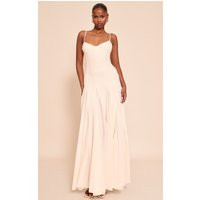 Cream Strappy Maxi Dress, White | PrettyLittleThing UK