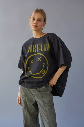 Nirvana Destroyed T-Shirt Dress | Urban Outfitters (US and RoW)