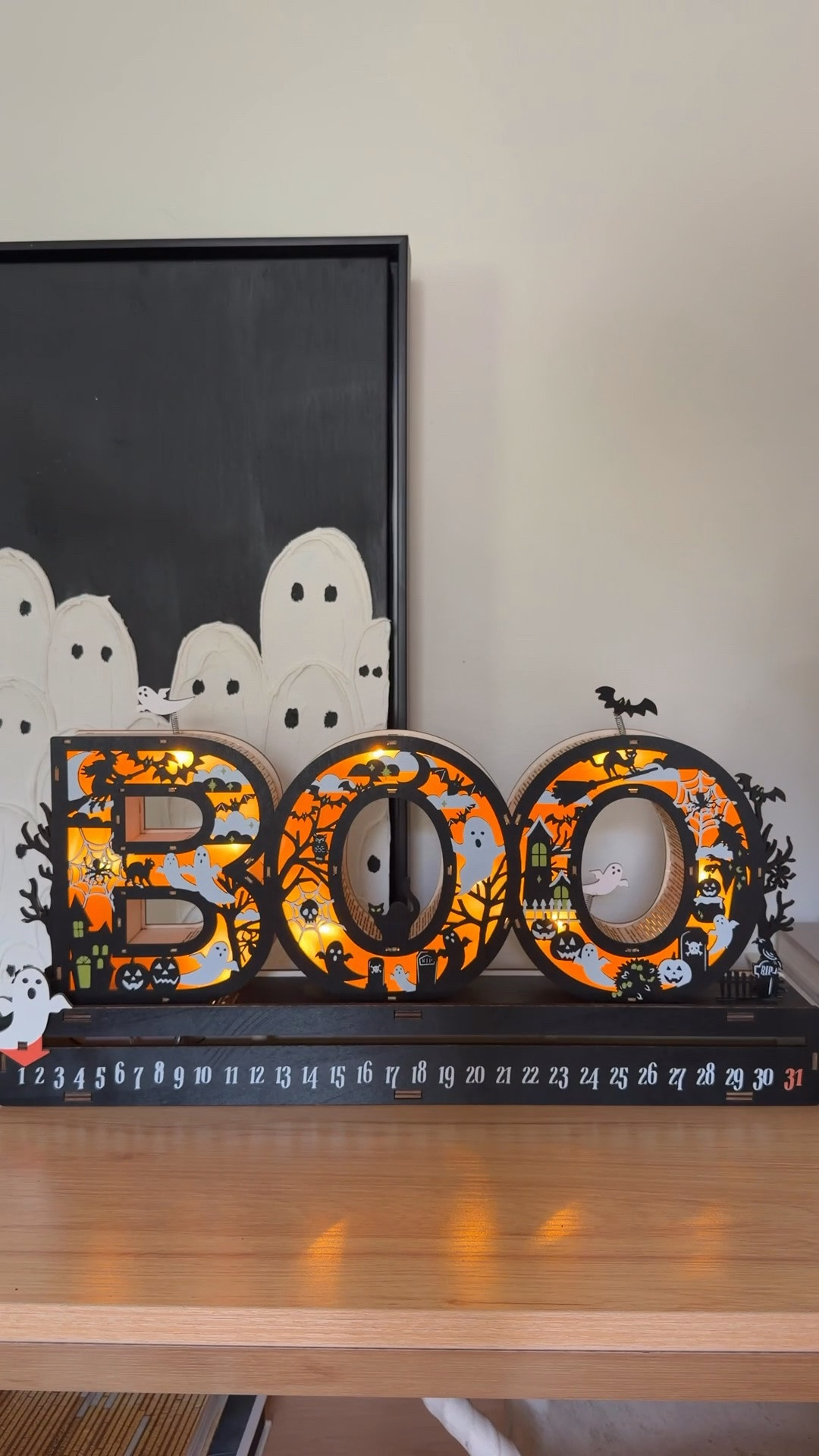 I’ve had my eye on the Anthropologie laser cut BOO letters but the $180 price tag kept me away so this dupe for only $30 is just what I’ve been looking for! It’s also a countdown to Halloween and I’m in love.

#LTKSeasonal #LTKHome