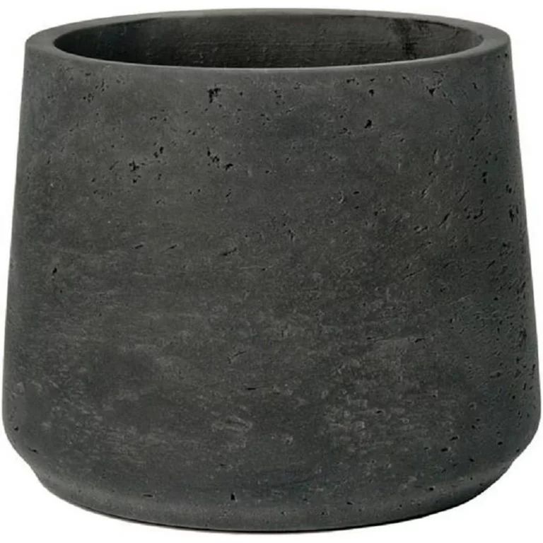 Petite Black Washed Planter Fiberstone indoor and outdoor Flower Pot 7"H x 8"W - by Pottery Pots ... | Walmart (US)