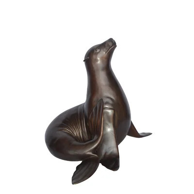 Emerita Seal Fountain made of bronze statue - Size: 35"L x 24"W x 27"H. | Wayfair North America