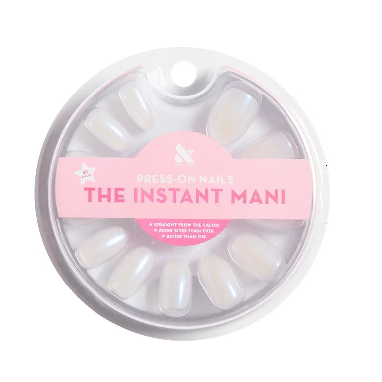 Olive & June Instant Mani Oval Medium Press-on Nails, Pink Goldfish, 42 Pieces | Walmart (US)