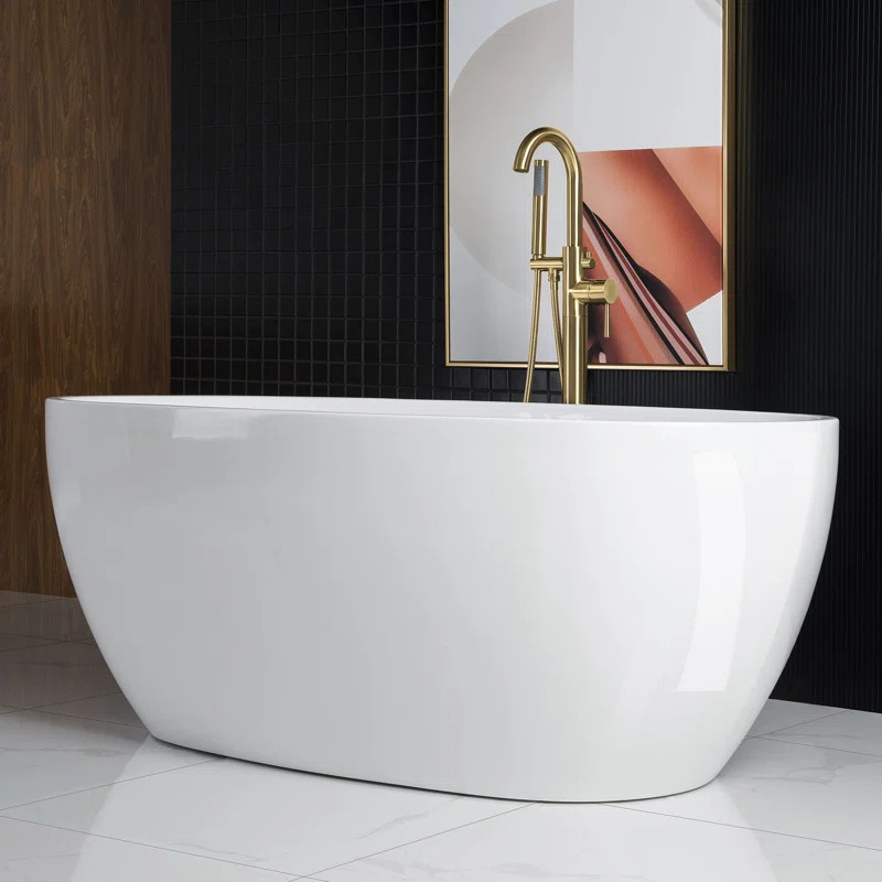 67'' x 31.5'' Freestanding Soaking Acrylic Bathtub | Wayfair North America