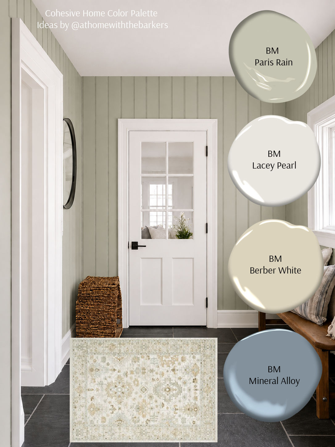 Cohesive home color palette and rug for entryway. 

 #LTKHome #LTKSaleAlert