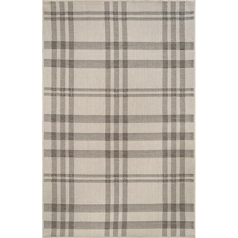 CAMILSON Box Non Shedding Easy-Cleaning Indoor Outdoor Easy Jute Rug Bone 4x6 | Walmart (US)