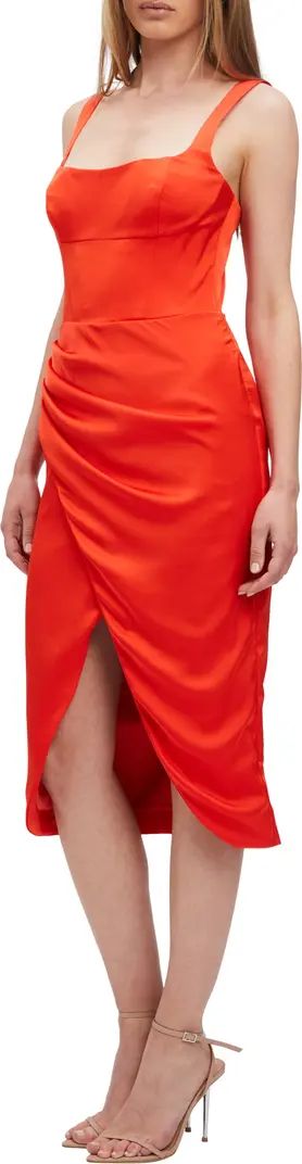 Bardot Lucielle Faux Wrap Satin Dress | Nordstrom | Nordstrom