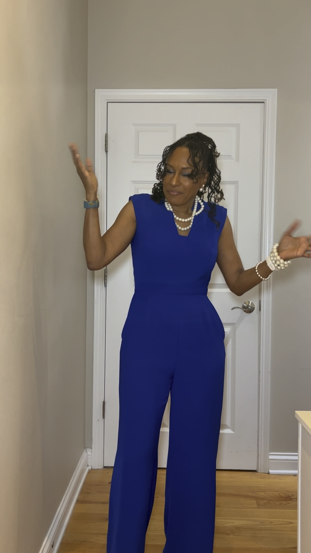 I thrifted this royal blue jumpsuit last week and it fits like a dream. There are still some available and I linked them below. #Workwear #Jumpsuits 

#LTKfindsunder50 #LTKVideo #LTKover40