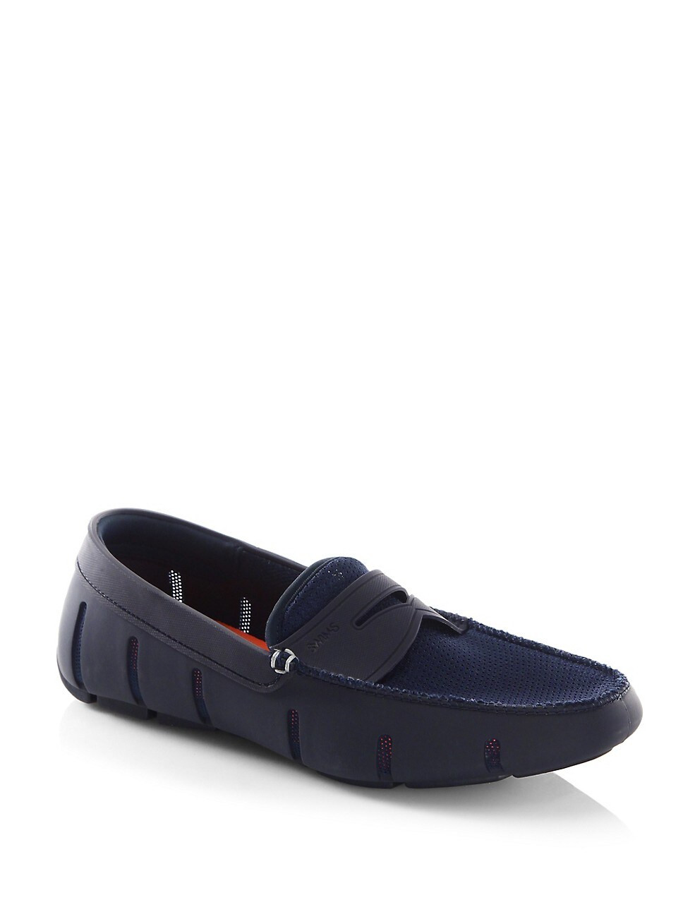 Mesh-Trimmed Penny Loafers | Saks Fifth Avenue