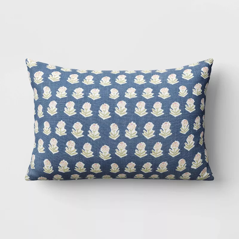 Block Print Lumbar Throw Pillow - Threshold™ | Target