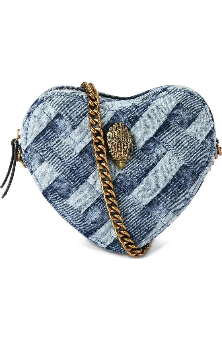 Kurt Geiger London Kensington Heart Denim Crossbody Bag | Nordstrom | Nordstrom