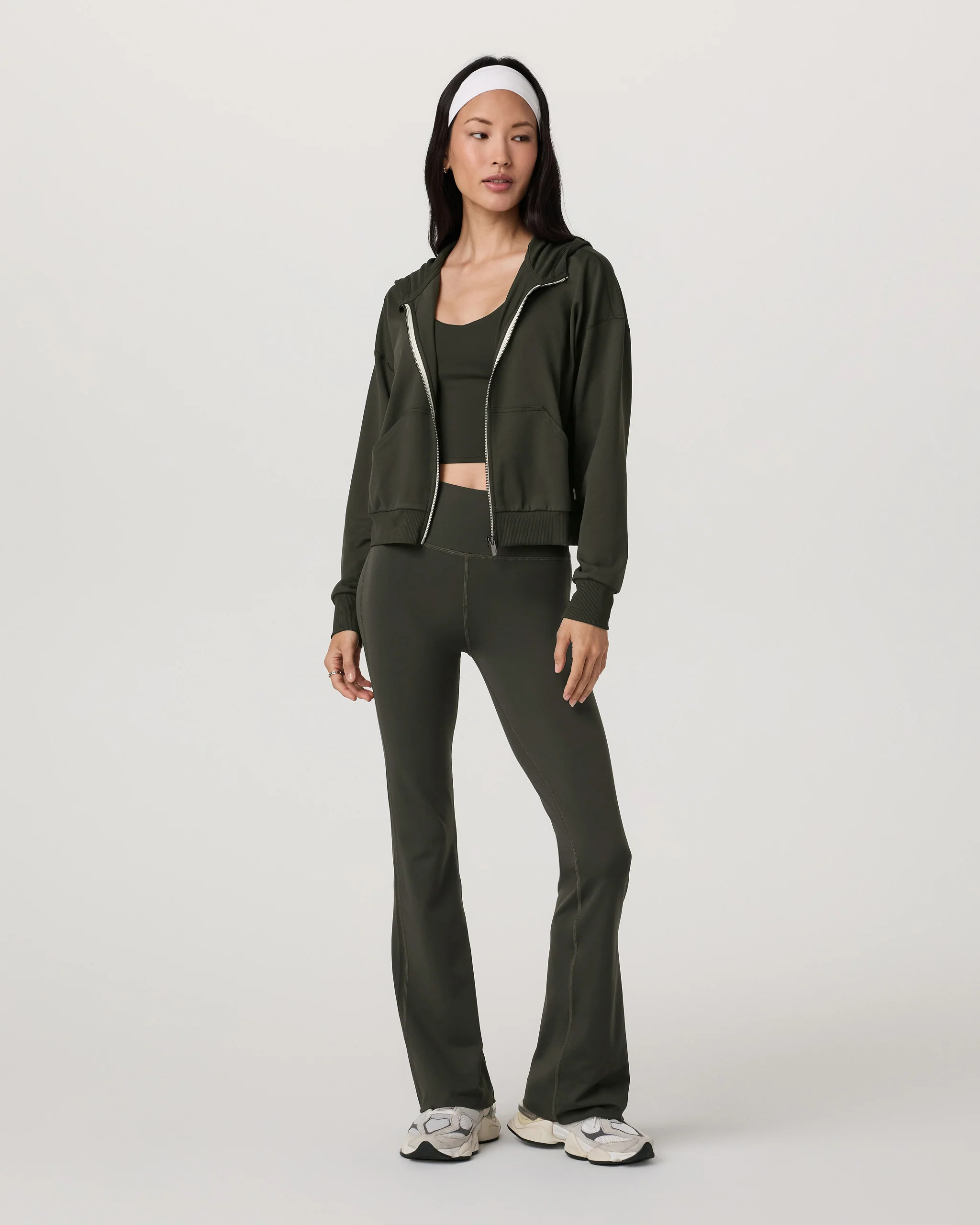 Halo Modern Full Zip Hoodie | Java Heather | Vuori | Vuori Clothing (US & Canada)