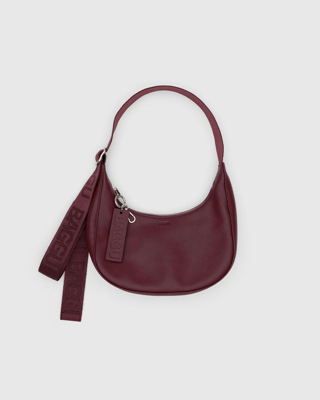 Small Recycled Leather Crescent Bag - Mahogany | ban.do