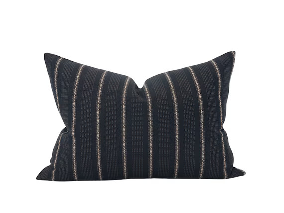 HENDRIX  14x36 14x20 Black Stripe Pillow Cover Hmong Stripe - Etsy | Etsy (US)