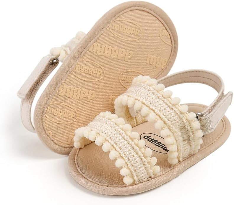 Amazon.com | Ohwawadi Baby Girl Sandals Summer Boho Dress Flats Shoes Tassels Beach Casual Sandal... | Amazon (US)