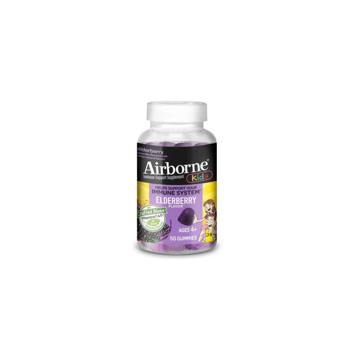 Airborne Kids Elderberry Gummies with Vitamin C & Zinc - 50ct | Target