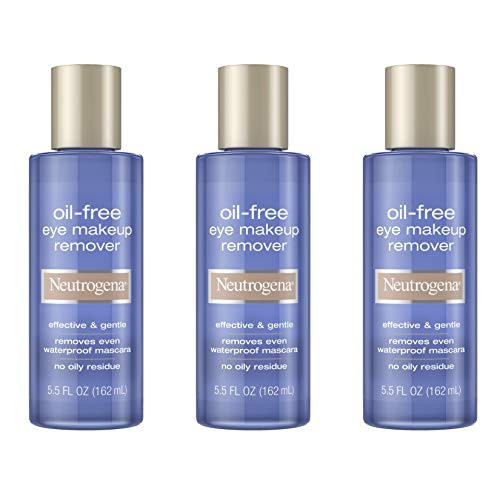 Neutrogena Gentle Oil-Free Eye Makeup Remover & Cleanser for Sensitive Eyes, Non-Greasy Makeup Remover, Removes Waterproof Mascara, Dermatologist & Ophthalmologist Tested, 5.5 fl. oz, 3 Pack | Amazon (US)