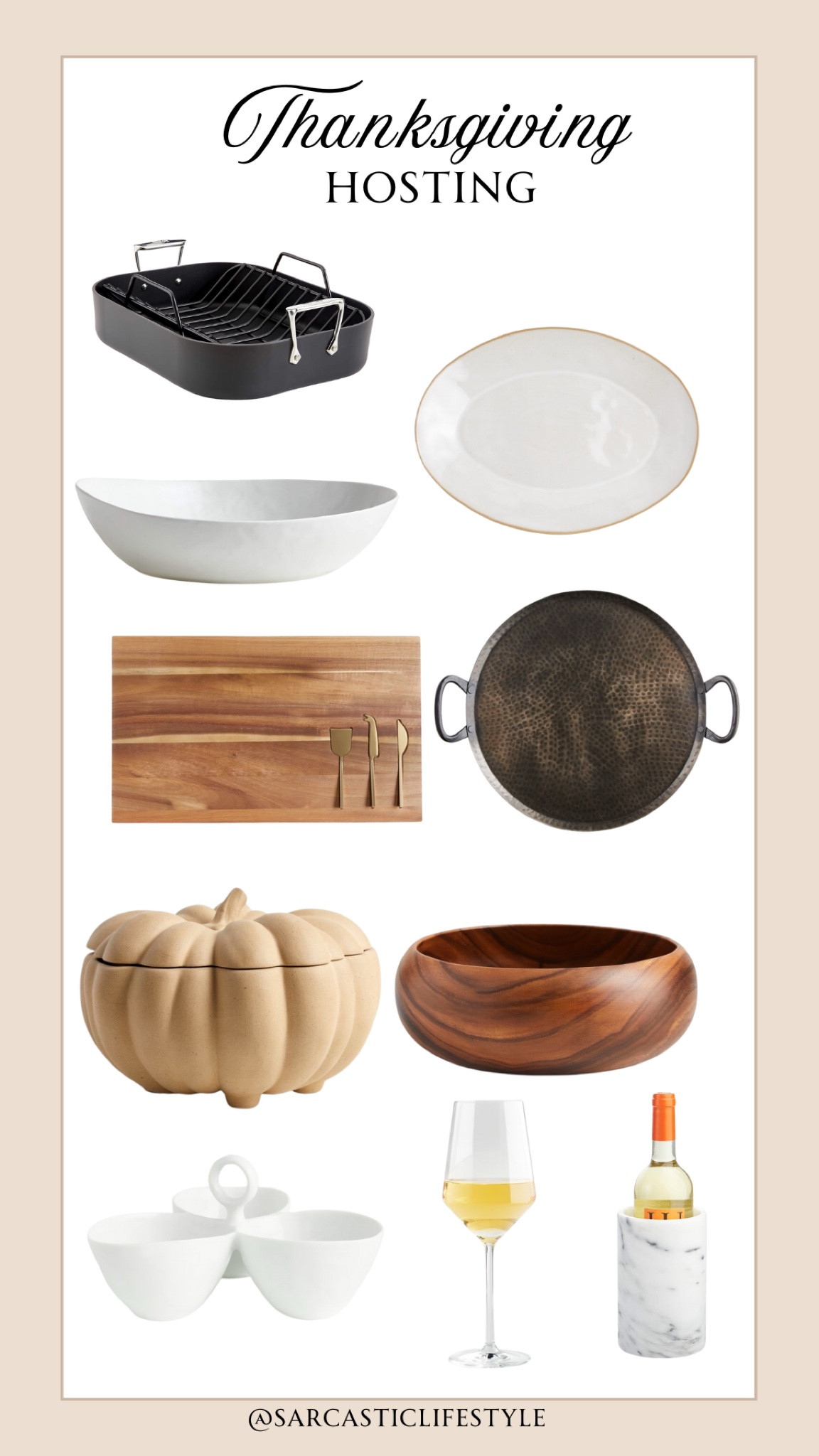 Hosting essentials for Thanksgiving!
Platter. Serving bowl. Roasting pan. Wine glasses. 

#LTKHoliday #LTKSeasonal #LTKParties