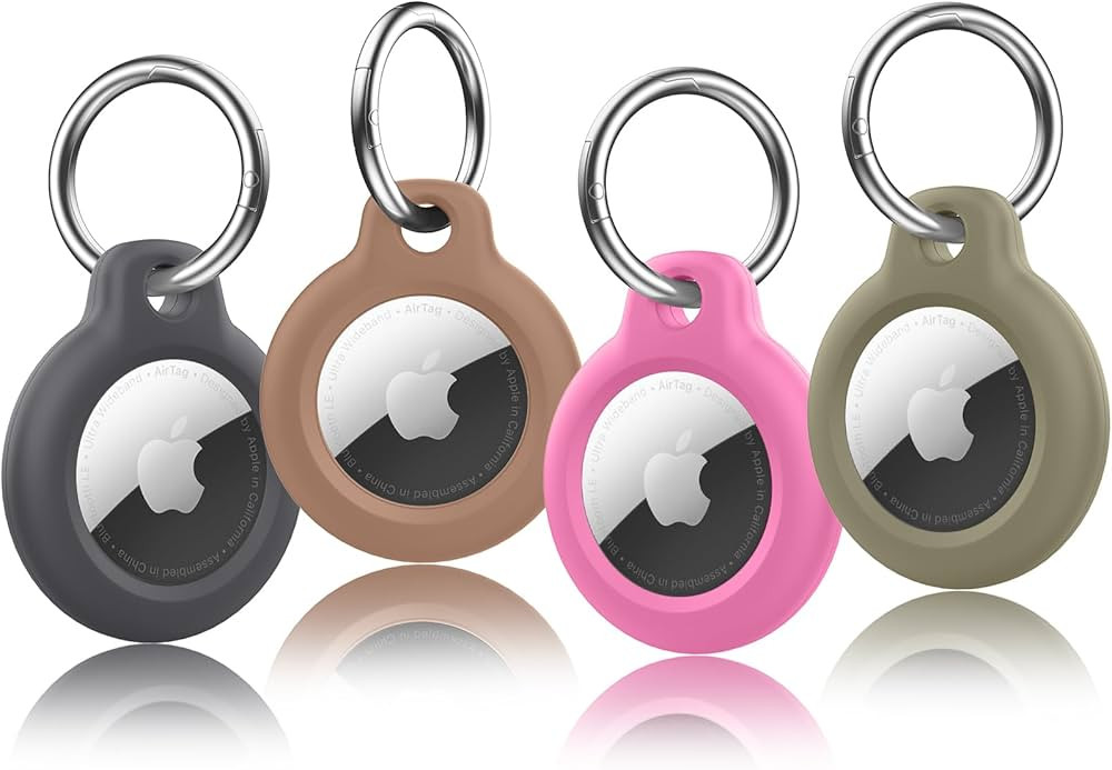 Amazon.com: Vancle Air Tag Holder 4 Pack, Airtag Keychain Holder, Anti-Scratch, Twist Lock Design... | Amazon (US)