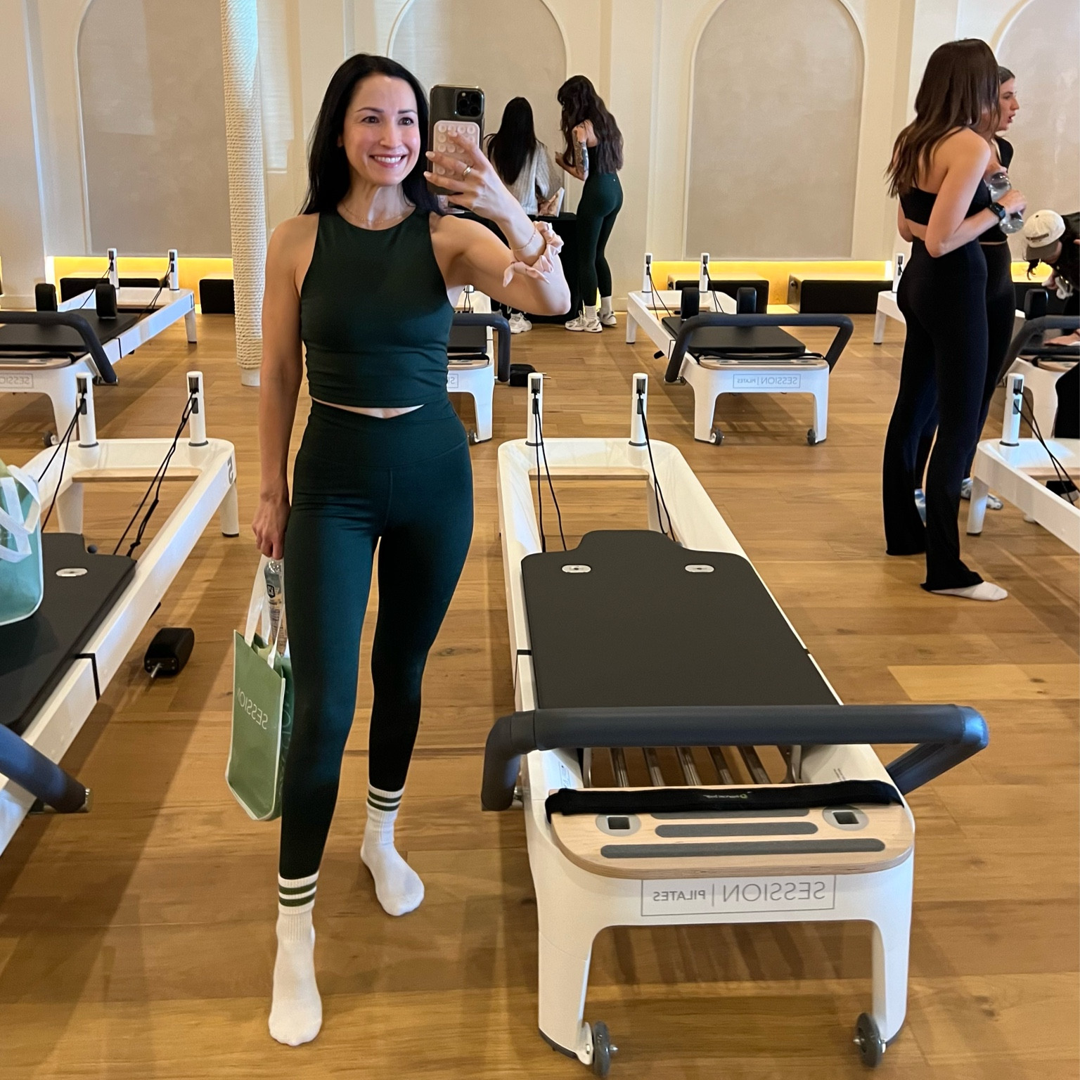 What I wore to Pilates🎀 this old navy active set is so comfy, great quality and each piece is on sale, under $20!! In several colors. TTS, wearing xs in both  

#LTKOver40 #LTKActive #LTKFindsUnder50