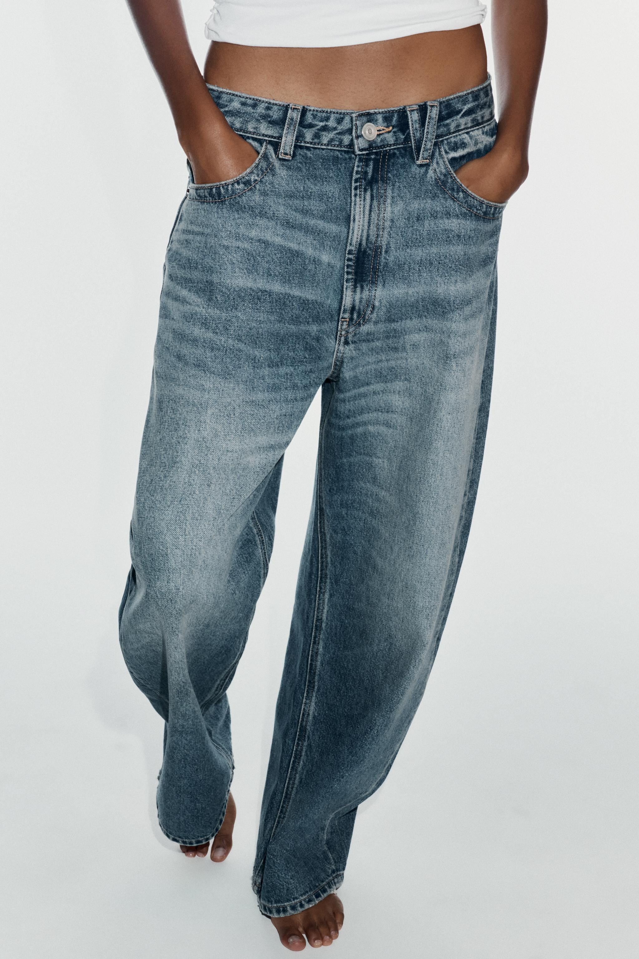 TRF MID-RISE BAGGY JEANS | Zara US
