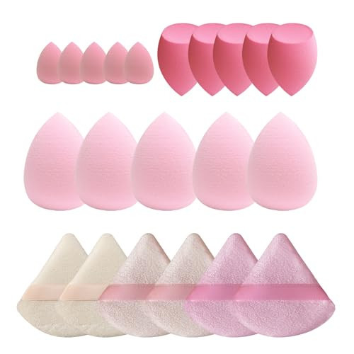GFOUNS 21 pcs Makeup Sponge Bulk:Makeup Sponges 21 Pcs for Liquid, Cream, and Powder, Multi-colored Pink make up sponges for foundation | Amazon (US)