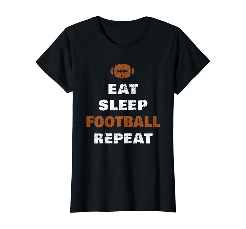 Eat Sleep Football Repeat T-Shirt Love Football Vintage Gift | Amazon (US)
