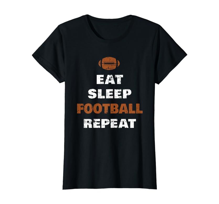 Eat Sleep Football Repeat T-Shirt Love Football Vintage Gift | Amazon (US)