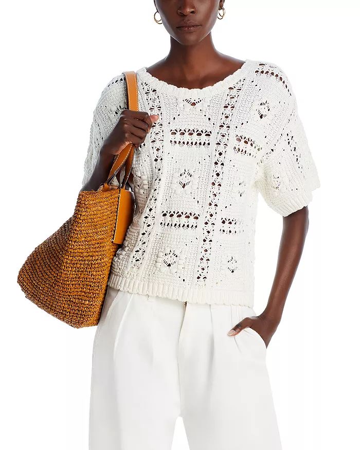 AQUA Crochet Tee - 100% Exclusive Back to results -  Women - Bloomingdale's | Bloomingdale's (US)