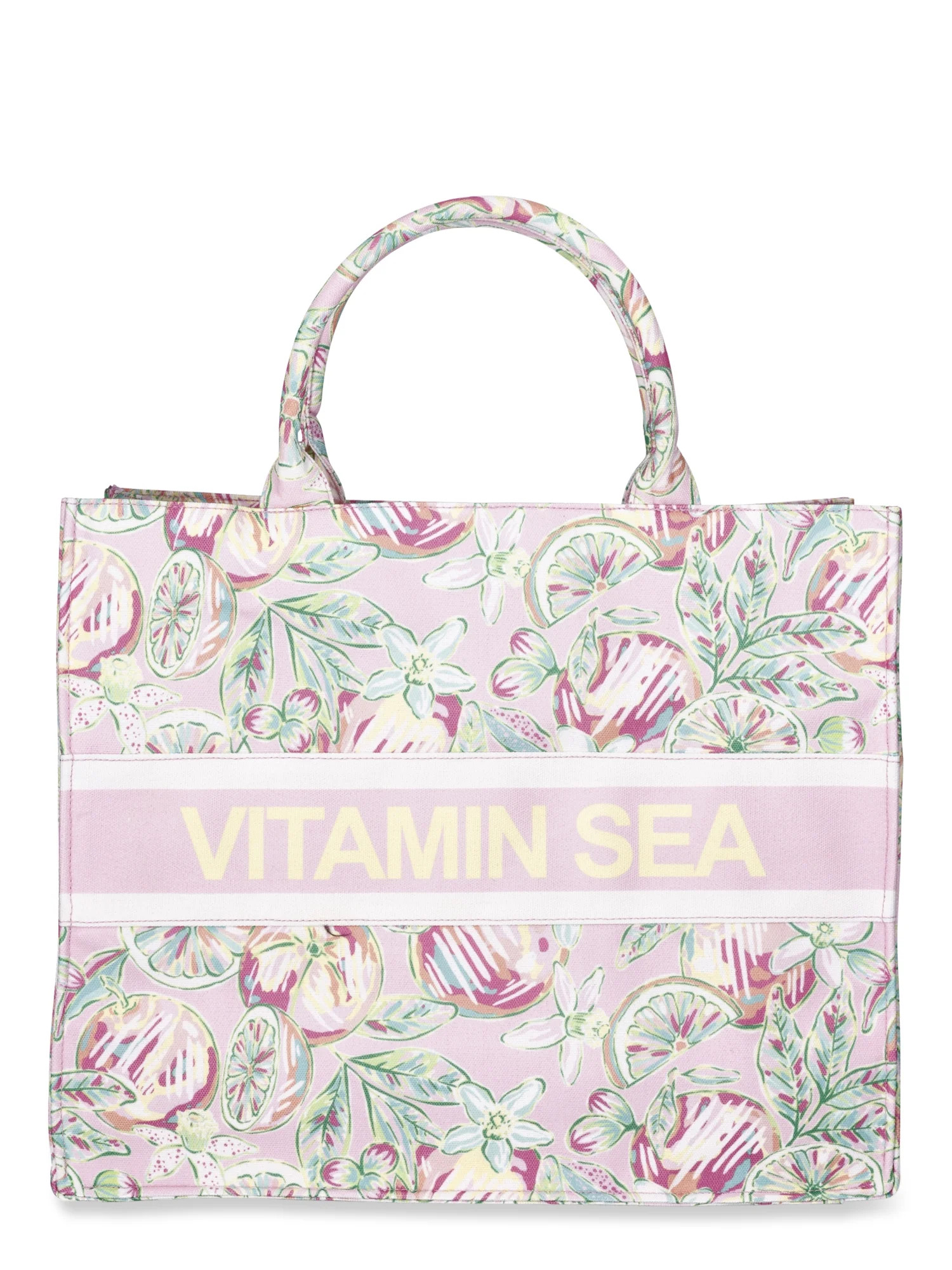 London Fog Women's Vitamin Sea Canvas Tote Bag, Pink | Walmart (US)