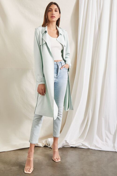 Belted Faux Suede Trench Coat | Forever 21 (US)