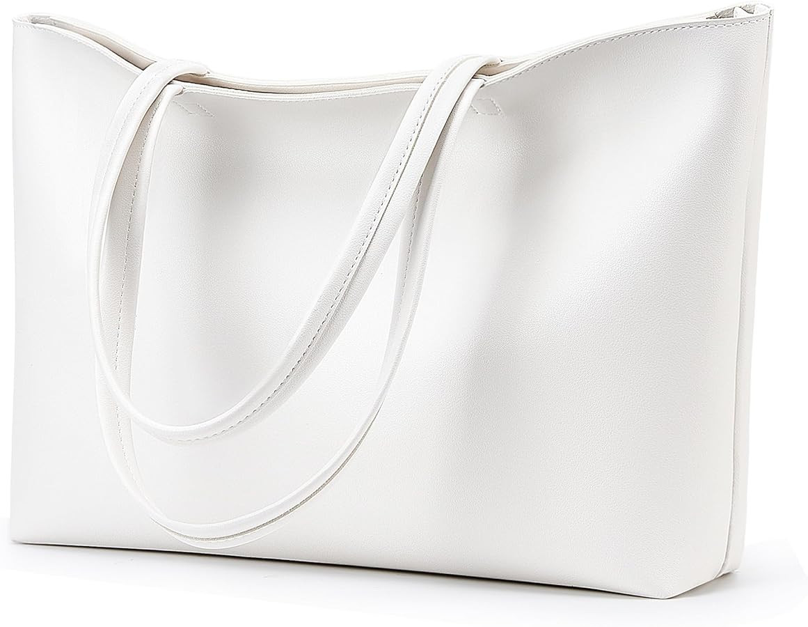 KALIDI Tote Bag Zipper Shoulder Bag Faux Leather Purses for Women Large Casual Handbag Work Datin... | Amazon (US)