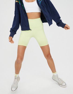 OFFLINE By Aerie Ribbed 7" Bike Short | American Eagle Outfitters (US & CA)