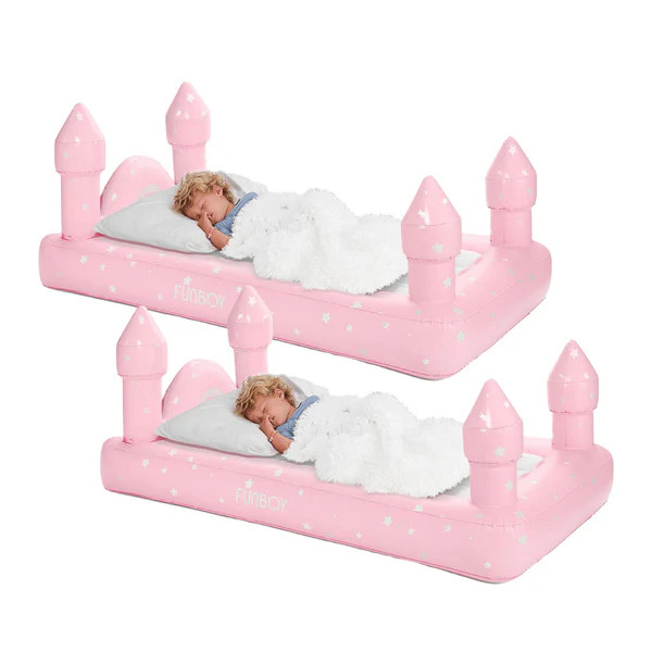 Kids Air Mattress Bundle
                      Pink Castle, 2-Pack | FUNBOY