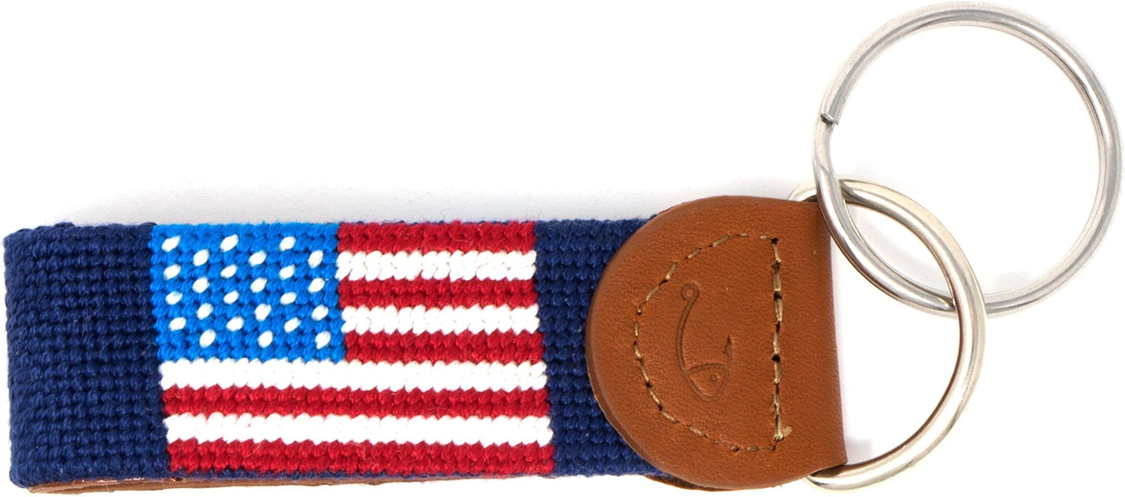 Leather Hand-Stitched Needlepoint Key Fob or Key Chain by Huck Venture | Amazon (US)