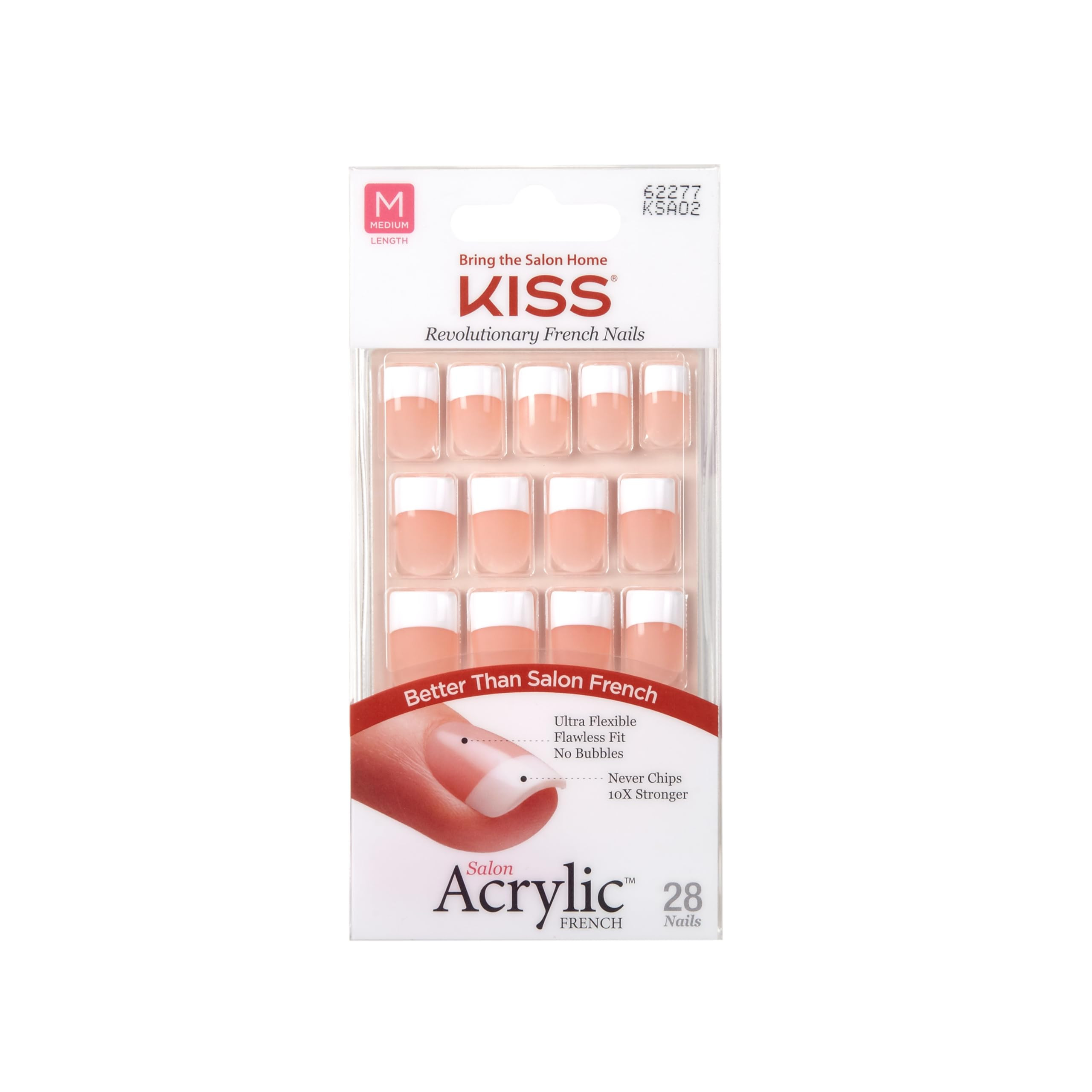 Kiss Products Salon Acrylic French Nail Kit, Sugar Rush, 0.07 Pound | Amazon (US)