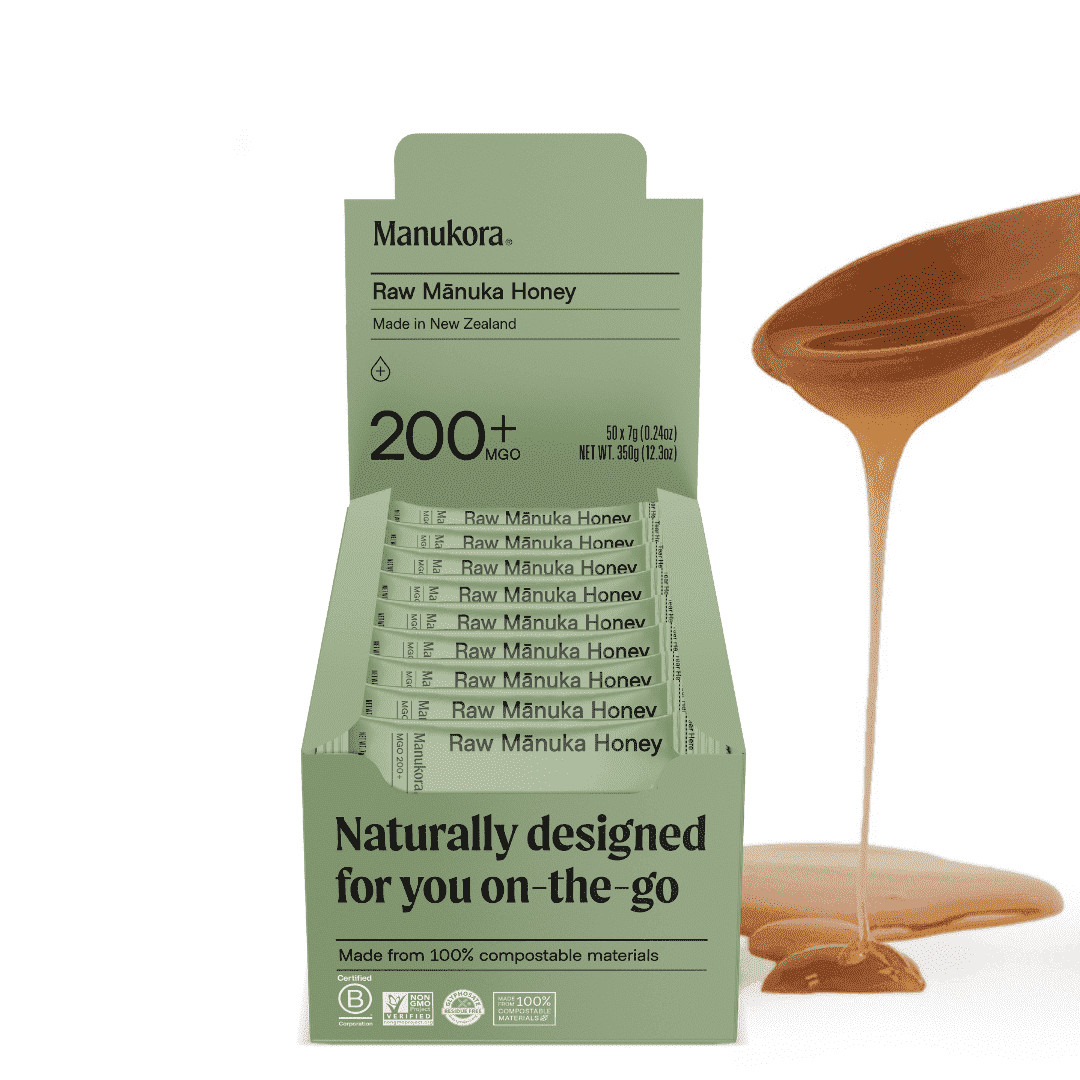 Manukora Raw Manuka Honey MGO 200+ | Stick Packs | 100% Pure New Zealand Manuka Honey | Non-GMO |... | Walmart (US)